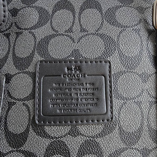Кожаная дорожная сумка Coach monogram 45x22 см