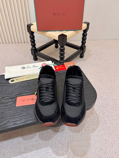 Кроссовки с мехом Loro Piana Week End Walk Evo premium   