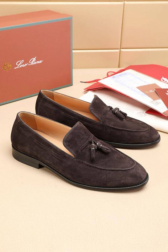 Замшевые лоферы Loro Piana tassel - Brown