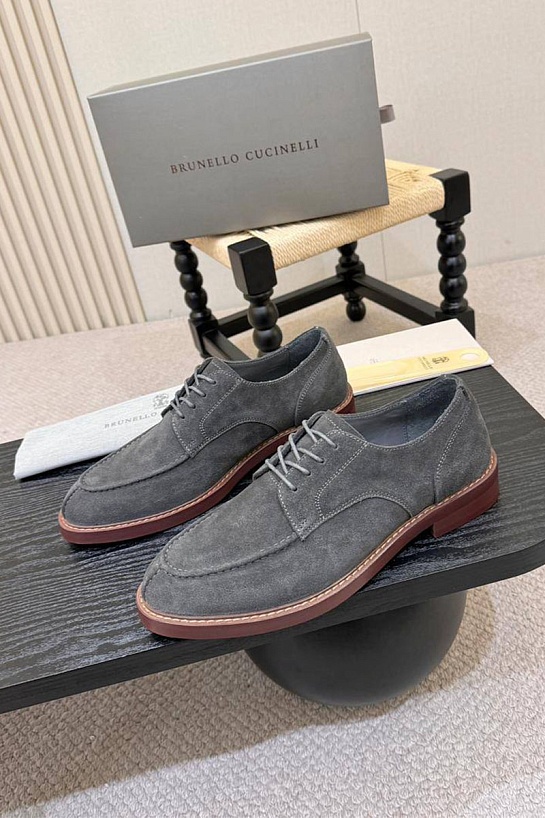 Замшевые ботинки Brunello Cucinelli derby - Grey