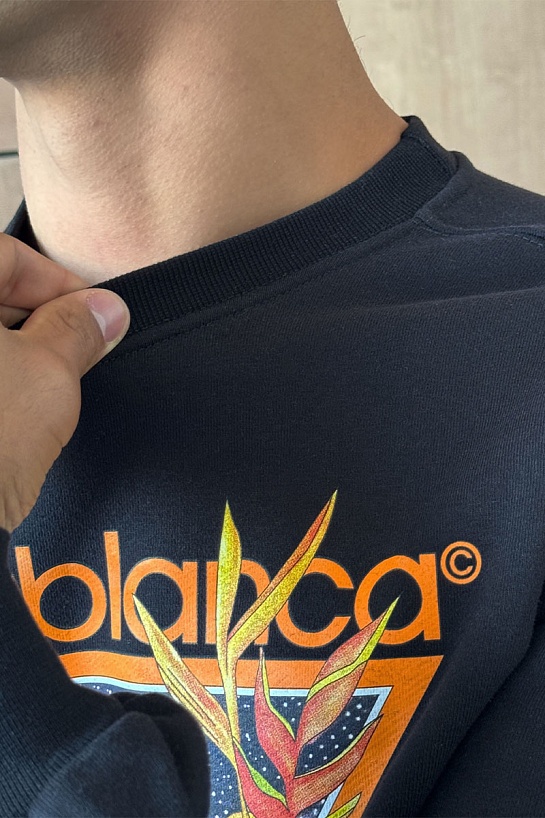 Чёрный свитшот Casablanca tennis club