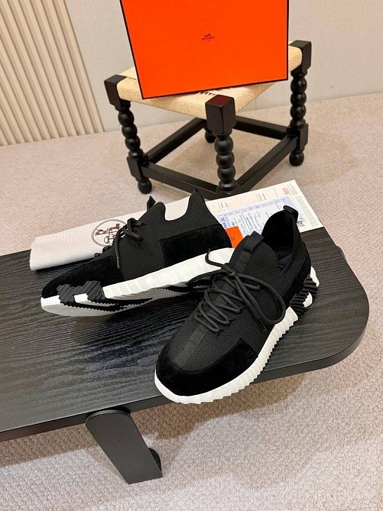 Текстильные кроссовки Hermes lift slip-on