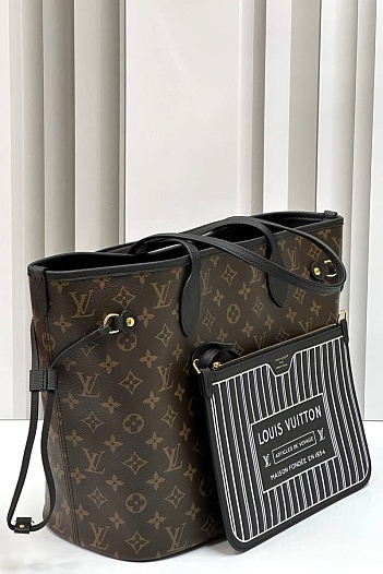 Кожаная сумка Louis Vuitton Neverfull Inside Out MM Premium  28x14x31 см   