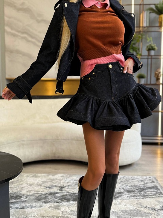 Женский джинсовый костюм двойка Zimmermann