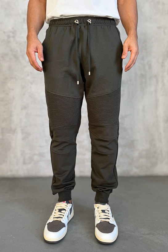 Зелёные спортивные штаны Balmain