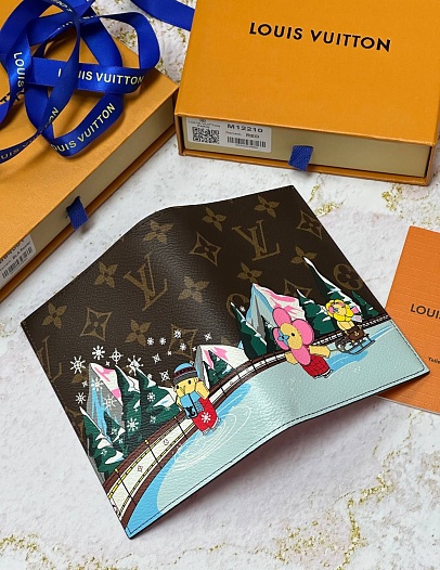 Кожаная обложка для паспорта Louis Vuitton Premium 10x14x2.5 см   