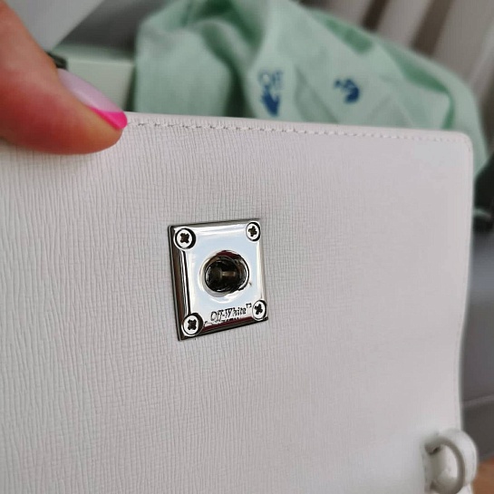 Женская сумка Off-White 1.4 Jitney 22x15 см - White