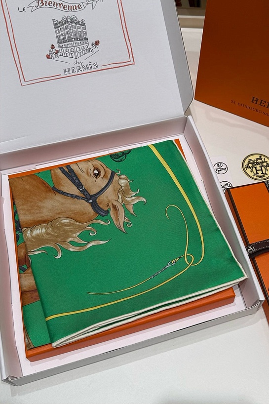 Платок Hermes Grand Galop premium 88x88 см