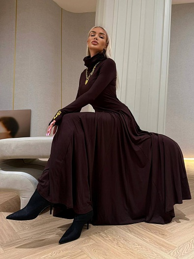 Женское трикотажное платье Schiaparelli Premium - Brown   