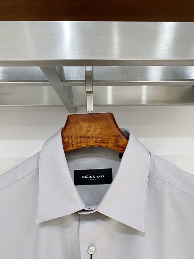 Мужская серая рубашка Kiton premium   