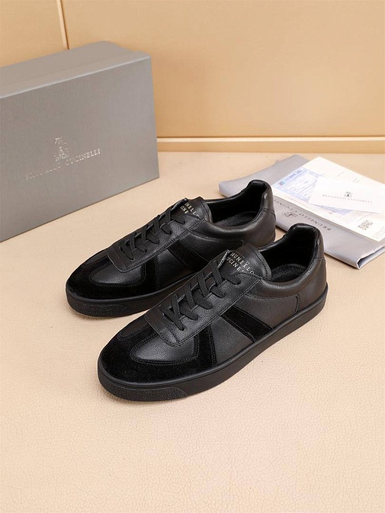 Мужские комбинированные кроссовки Brunello Cucinelli