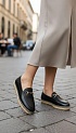 Женские кожаные лоферы Gucci GG Horsebit premium