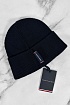 Мужская тёмно-синяя шапка Tommy Hilfiger logo-patch