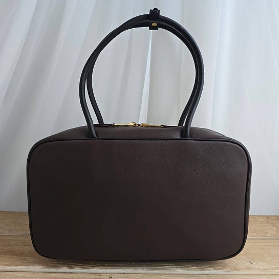 Кожаная сумка тоут MIU MIU Beau 36x21 см - Brown
