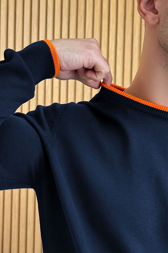 Мужской джемпер Hermes тёмно-синего цвета