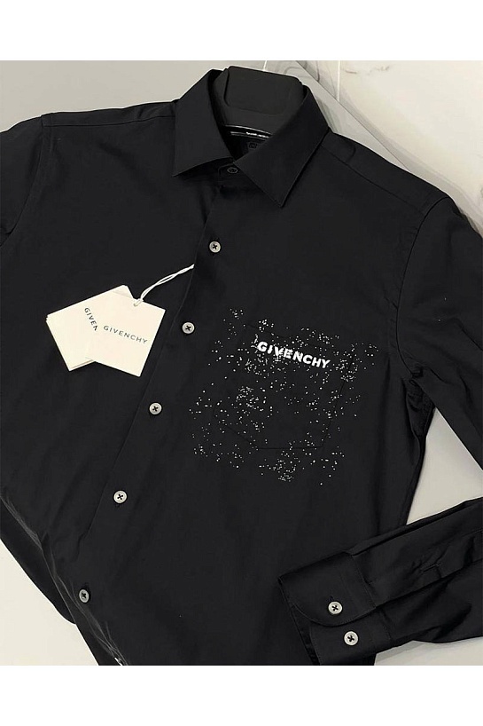 Мужская рубашка Givenchy чёрного цвета logo-print