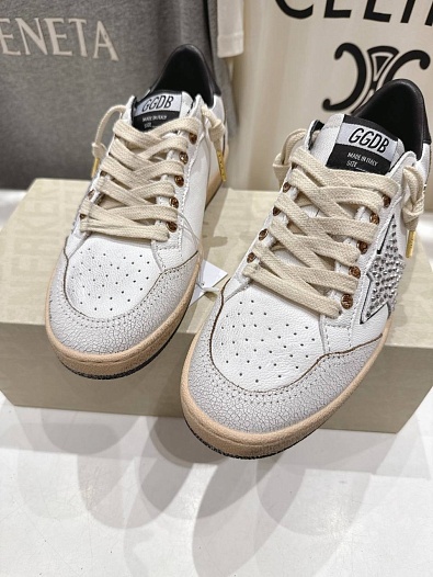 Женские кожаные кроссовки Golden Goose Super Star premium   