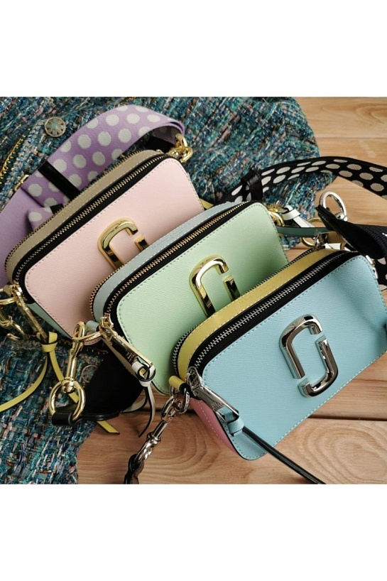 Кожаная сумка Marc Jacobs 25x16 см - Pink / Blue