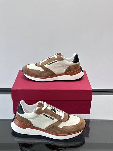 Мужские комбинированные кроссовки Salvatore Ferragamo   