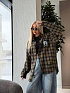 Женская оверсайз рубашка в клетку Chrome Hearts premium
