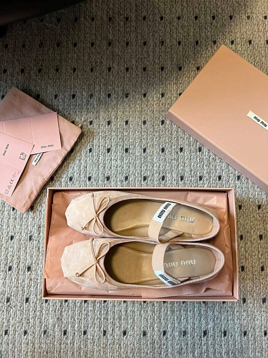 Женские замшевые балетки MIU MIU premium