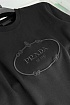 Мужской чёрный свитшот Prada logo-embroidered