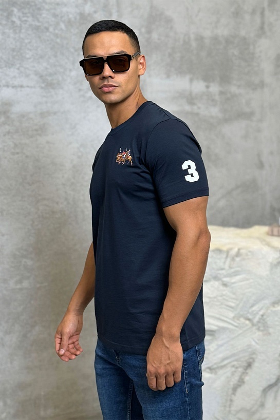 Мужская тёмно-синяя футболка Роlо Ralрh Lаurеn Match Club