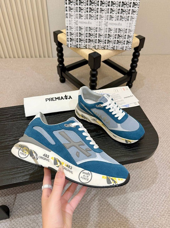 Мужские кроссовки Premiata Moe Run - Blue