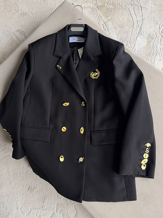Женский чёрный пиджак Schiaparelli