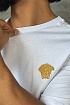 Белая оверсайз футболка Versace Medusa Head patch