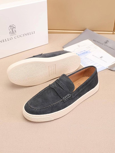Мужские замшевые лоферы Brunello Cucinelli   