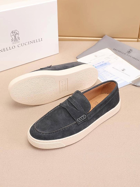 Мужские замшевые лоферы Brunello Cucinelli