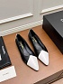 Женские кожаные балетки чёрного цвета Chanel premium