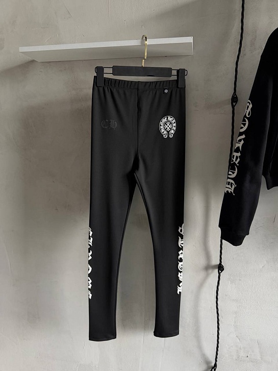 Женские черные леггинсы Chrome Hearts premium