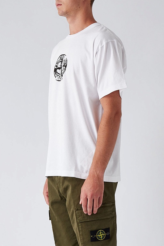 Мужская футболка Stone Island compass-print - White
