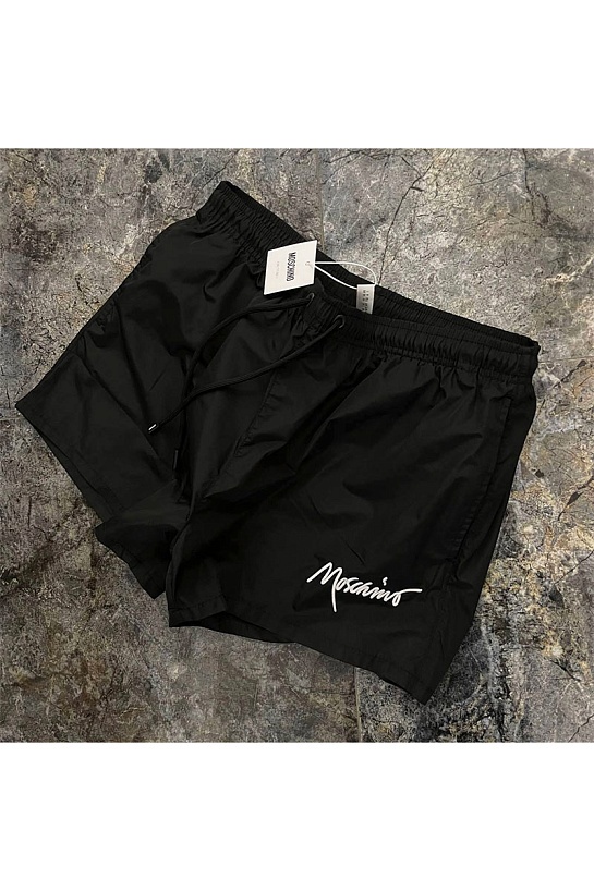 Чёрные шорты Moschino embroidered logo