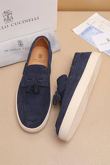 Мужские замшевые лоферы Brunello Cucinelli   
