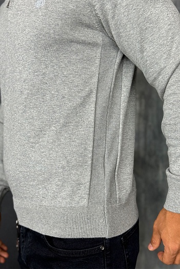Мужская кофта Loro Piana zip neck - Grey   