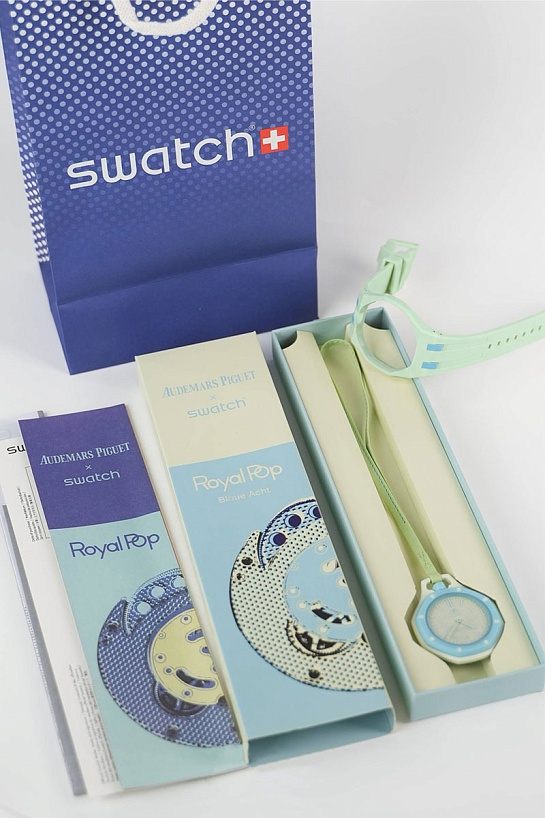 Часы Audemars Piguet x Swatch "Royal Pop" Blaue Acht premium