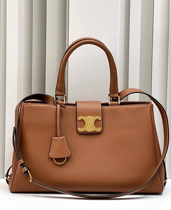 Женская сумка Celine Appoline Medium Premium 37.5x22x16 см - Brown