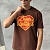 Коричневая оверсайз футболка Louis Vuitton Nigo Heart Logo