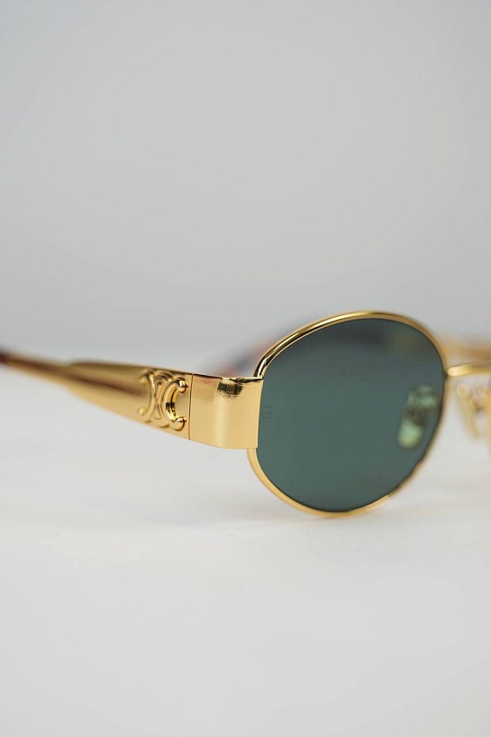 Солнцезащитные очки Celine Triomphe - Green / Gold