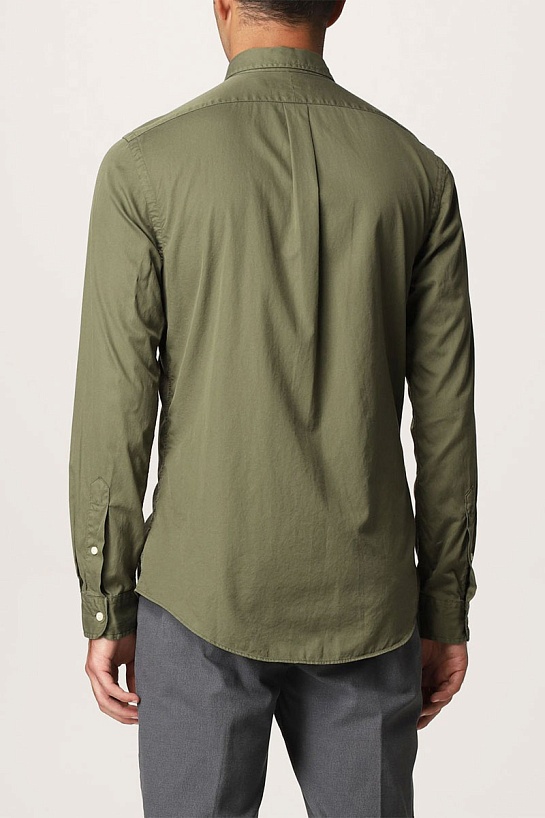 Тёмно-зелёная рубашка Роlо Ralрh Lаurеn logo-embroidered