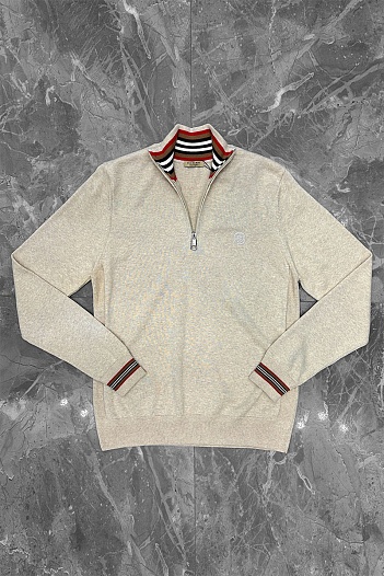 Мужской джемпер Burberry quarter-zip - Beige   