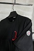 Футболка чёрного цвета Moncler logo-embroidered