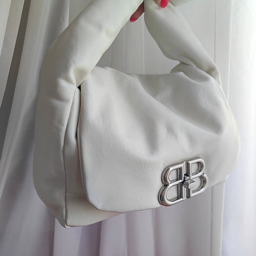 Женская сумка Balenciaga Monaco 25x20 см - White   