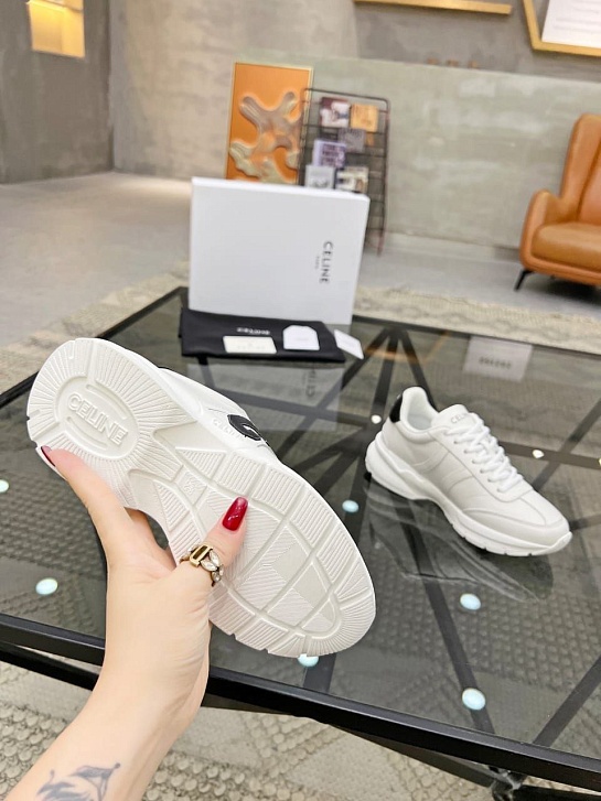 Женские кроссовки Celine белого цвета