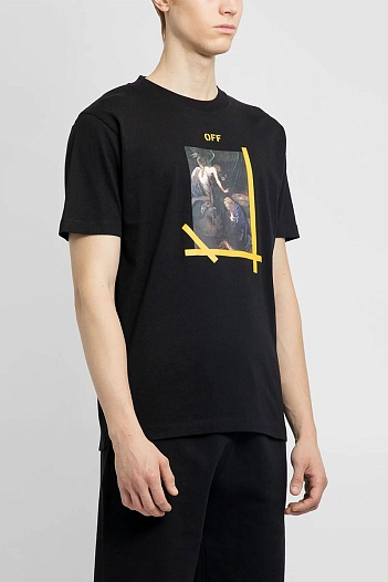 Чёрная футболка Off-White Caravaggio Arrows   