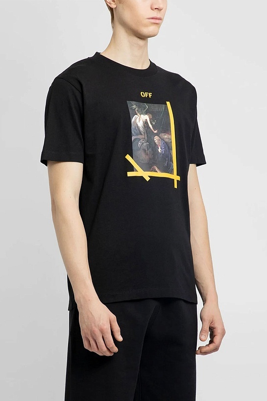 Чёрная футболка Off-White Caravaggio Arrows
