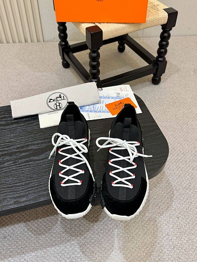 Текстильные кроссовки Hermes lift slip-on   